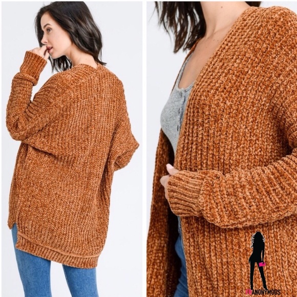 Pumpkin Spice Chenille Cardigan - Picture 4 of 6